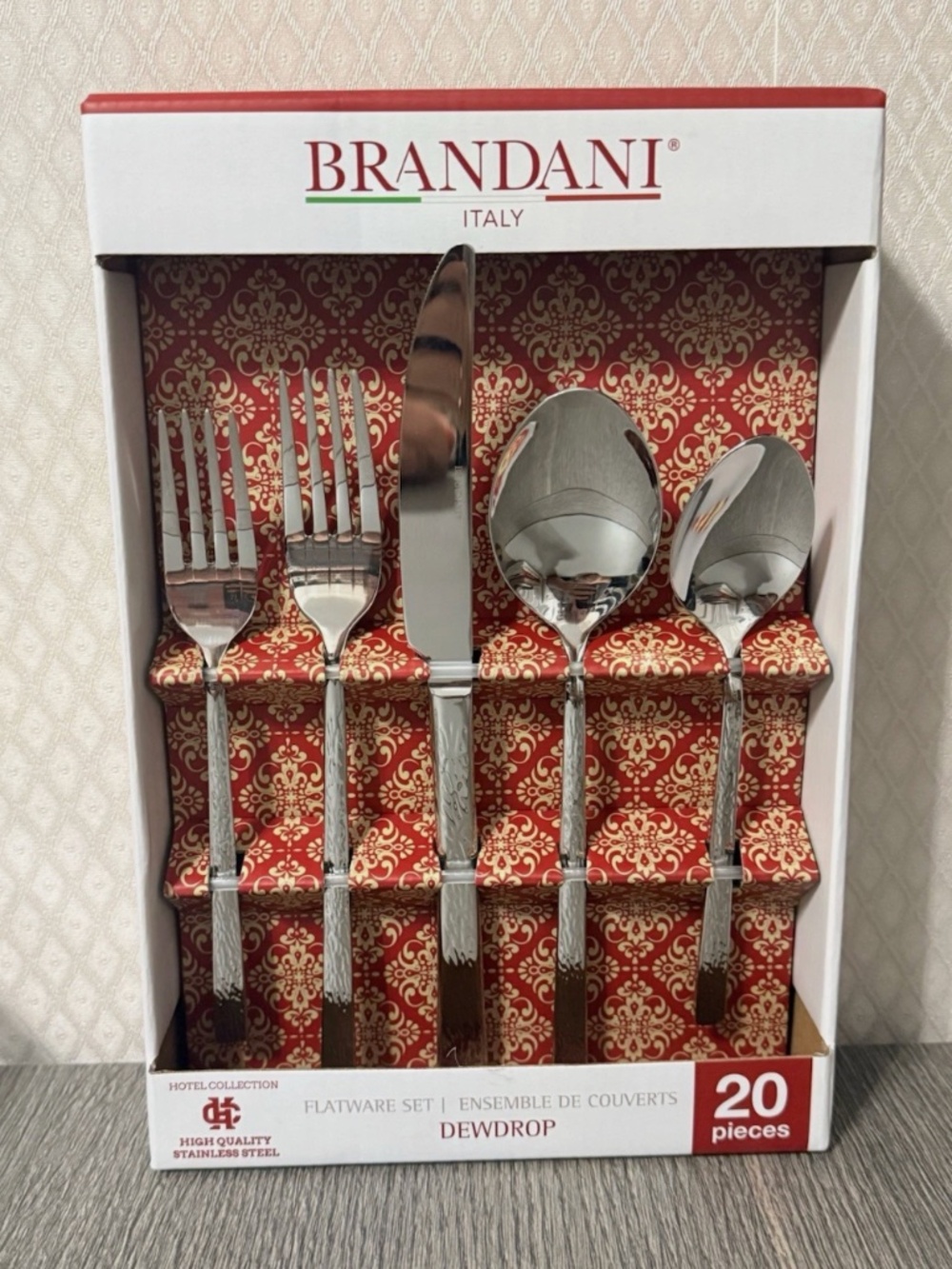 Brandani Flatware 20 pcs Italy High Quality Stainless Steel Set Fork Knife Spoon
